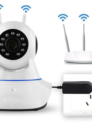 WiFi Security Camera IP Wireless Alarm Camera Rotatable - White - siopashop.ie