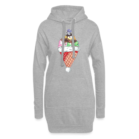 Original Design Hoodie Dress - heather grey