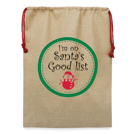Good List Christmas sack - beige