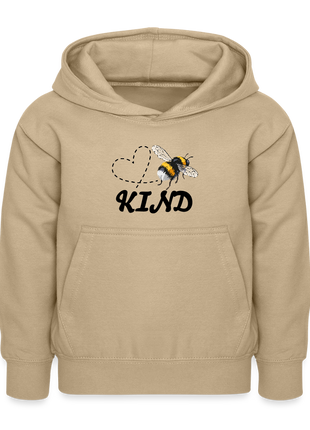Kids Bee Kind Hoodie - sand
