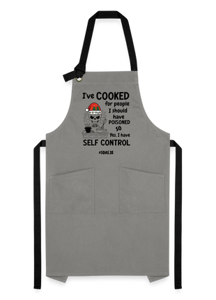Funny Christmas Artisan Apron - grey/black