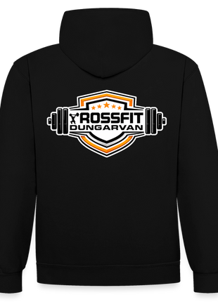 Crossfit Contrast Colour Hoodie - black/red