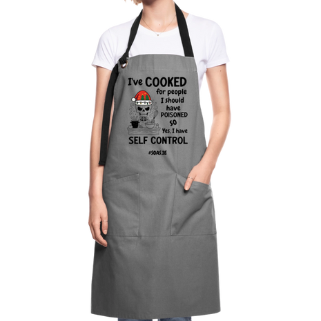 Funny Christmas Artisan Apron - grey/black