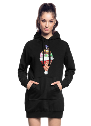 Original Design Hoodie Dress - black