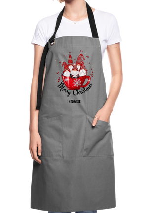Christmas Artisan Apron - grey/black