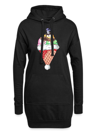 Original Design Hoodie Dress - black