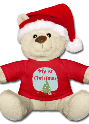 My 1st Christmas Teddy - red