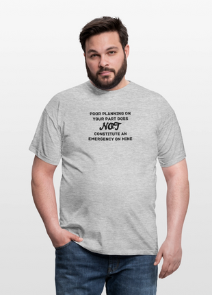 Men's Poor Planning T-Shirt - heather grey