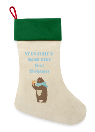 DESIGN IT YOURSELF Baby's First Stocking - natural/green
