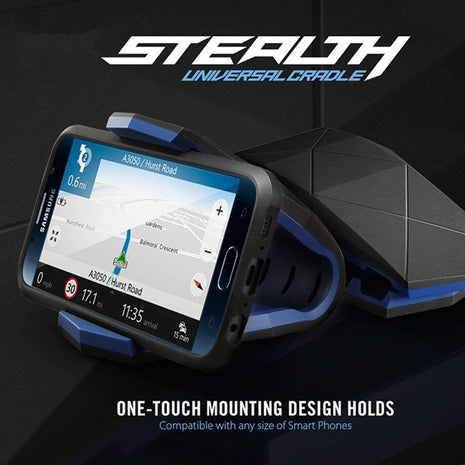 Car Phone Holder Alligator Clip Mobile Phone Holder for Car - Black/Blue - siopashop.ie