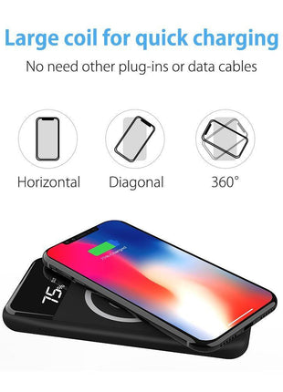 Wireless Charger Wireless Charger for all Qi Smart Devices - Black - siopashop.ie