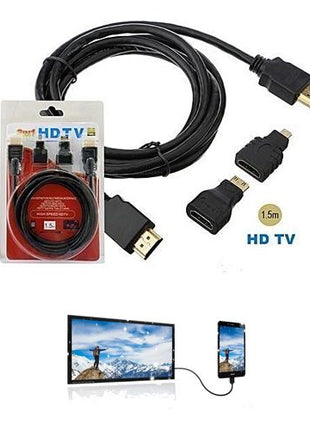 3in1 HDMI Cable 3 in 1 HDMI Cable Kit - 1.5M - siopashop.ie