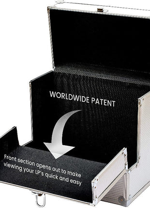 Vinyl Case 12" Aluminium Vinyl Storage Case with Unique Folding Front Flap - siopashop.ie