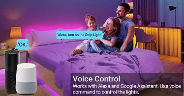 Strip Lights Strip Lights with Remote & Alexa/Google Compatible - siopashop.ie