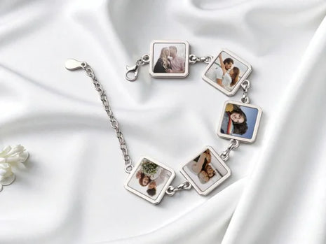 Personalised Bracelet with 5 Squares