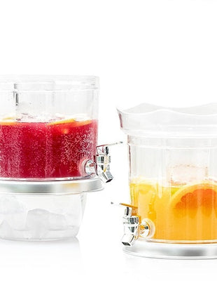 Double Drink Dispenser Double Drink Dispenser with Ice Tank and Snack Tray - siopashop.ie