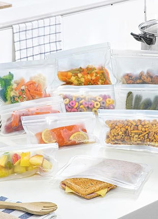 Reuseable Food Bags Foodies Reusable Storage Bag Set x10/Bag Holder Bundle - siopashop.ie Food Bags