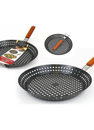 BBQ Frying Pan BBQ Frying Pan with Folding Handle - siopashop.ie