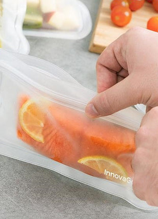 Reuseable Food Bags Foodies Reusable Storage Bag Set x10/Bag Holder Bundle - siopashop.ie