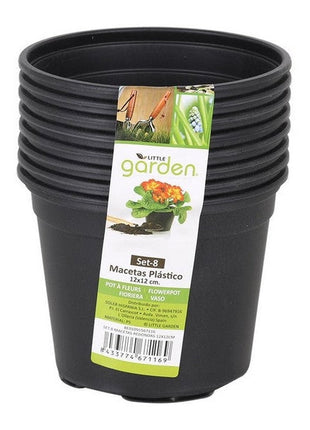 Plastic Pots Plastic Garden Pots - 8 Pack - siopashop.ie