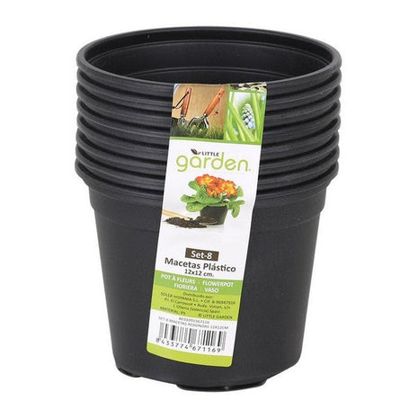 Plastic Pots Plastic Garden Pots - 8 Pack - siopashop.ie